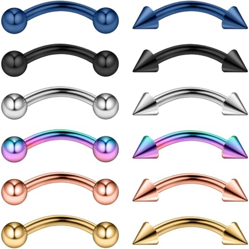 12PCS 16G Surgical Steel Eyebr - огляд і ціна Body Jewelry Surgical Steel