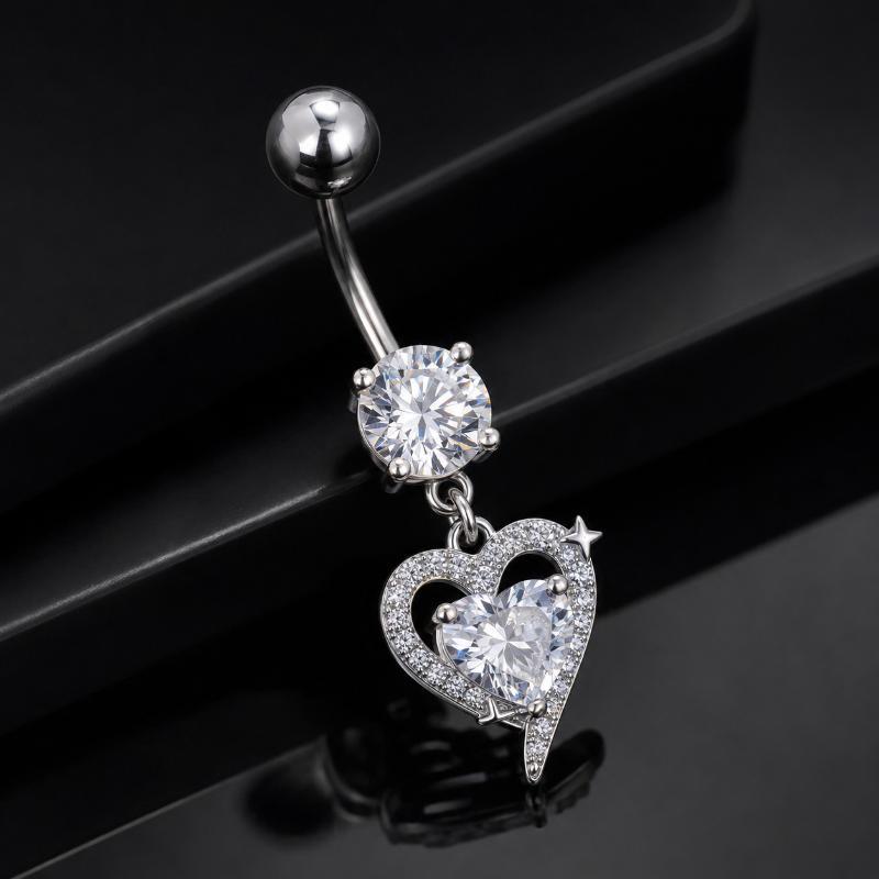 1Pcs Dangle Belly Button Rings - огляд і ціна Body Jewelry Surgical Steel