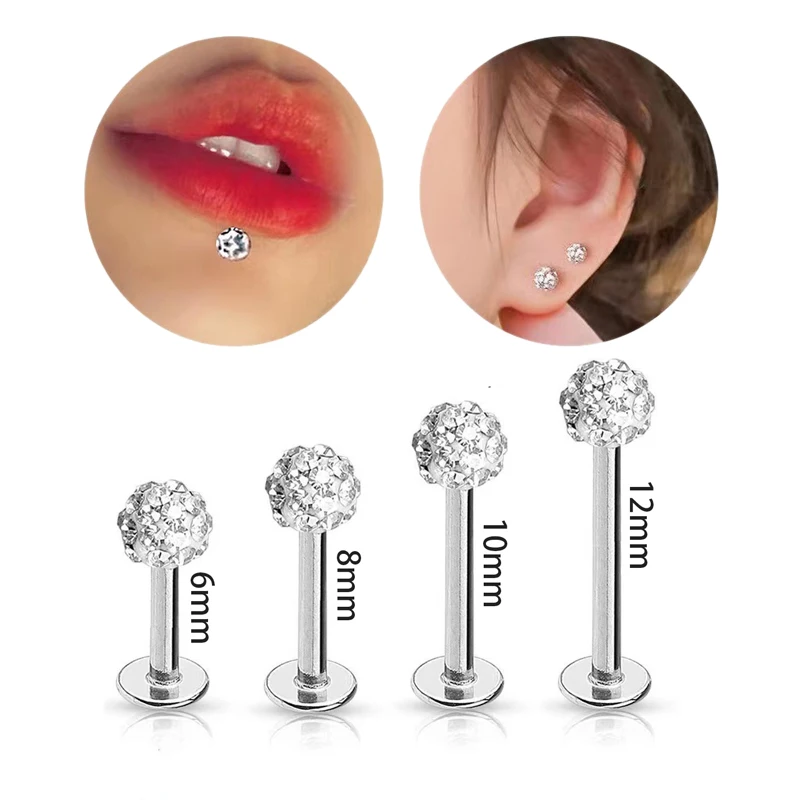 4PCS 16G Surgical Steel Lip La - огляд і ціна Body Jewelry Surgical Steel
