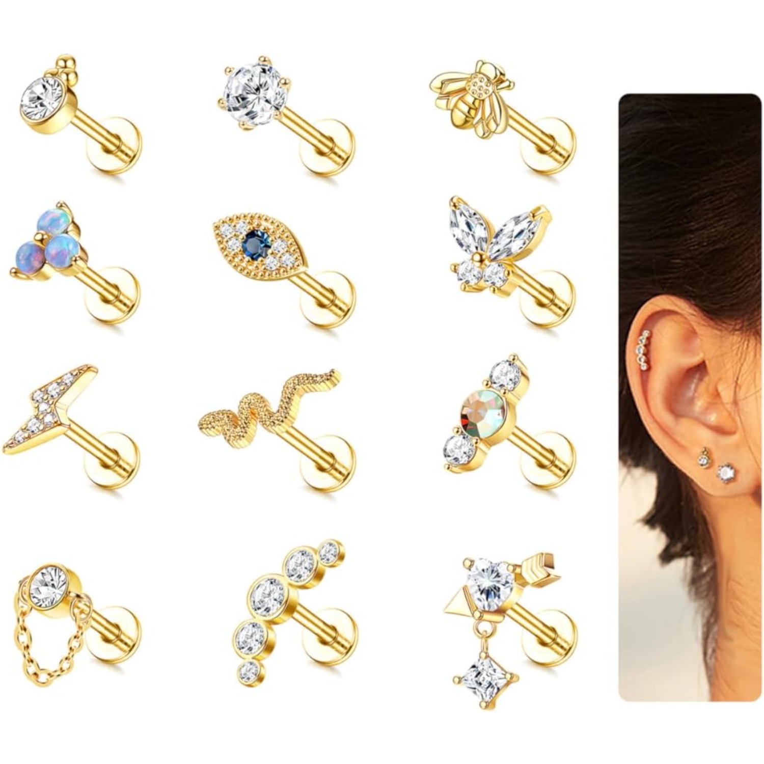 Bobisty 1Pc Cartilage Earrings - огляд і ціна Body Jewelry Surgical Steel