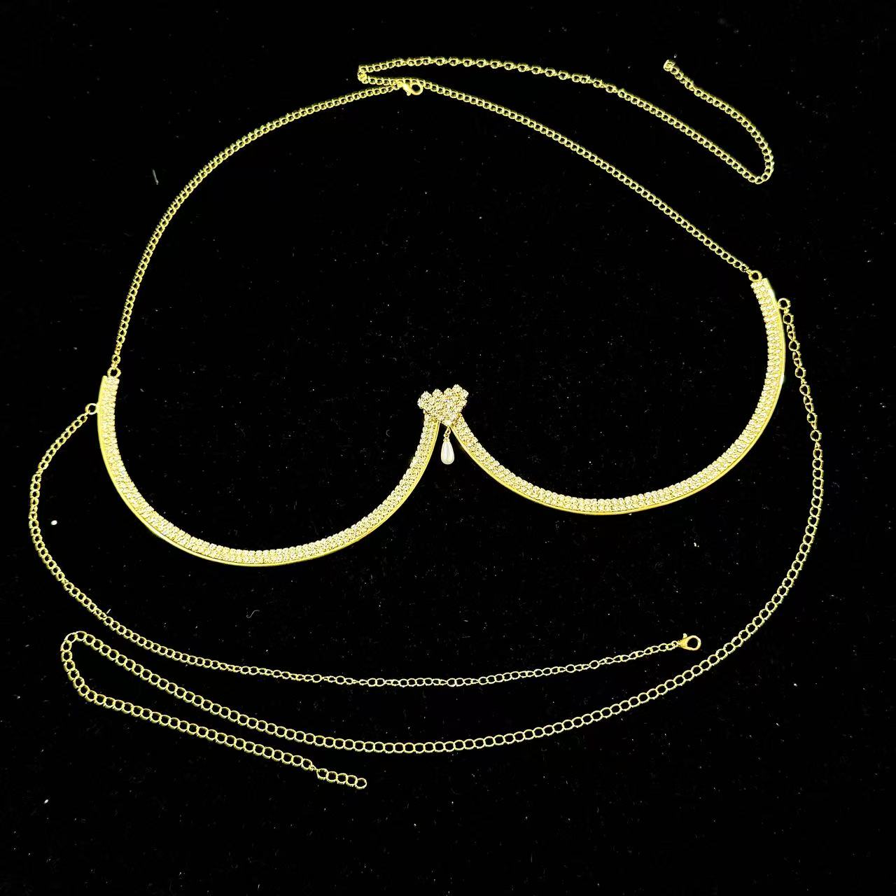 Women's Chest Support Pearl Pe - огляд і ціна Body Jewelry Necklace