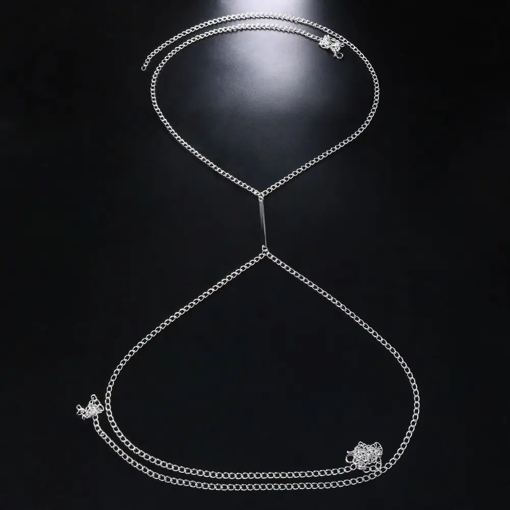 Sexy Metal Chest Chain Harness - огляд і ціна Body Jewelry Necklace
