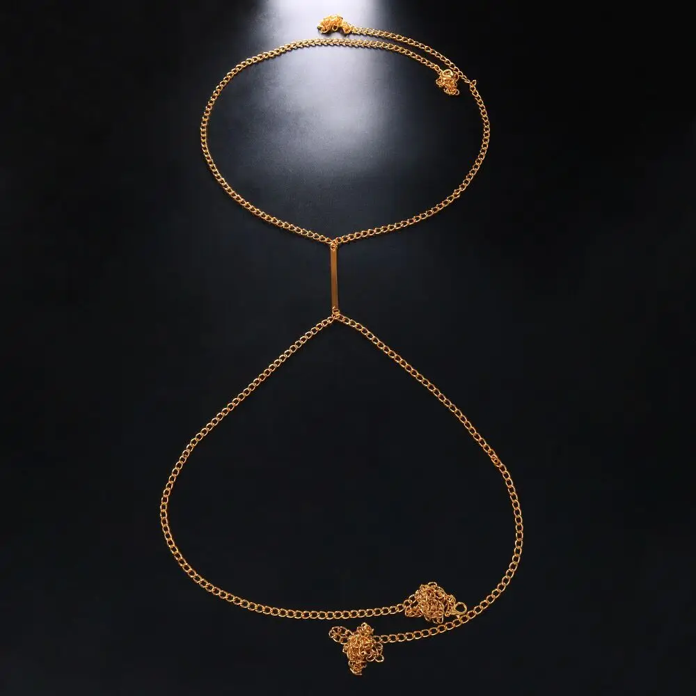 Sexy Metal Chest Chain Harness - огляд і ціна Body Jewelry Necklace
