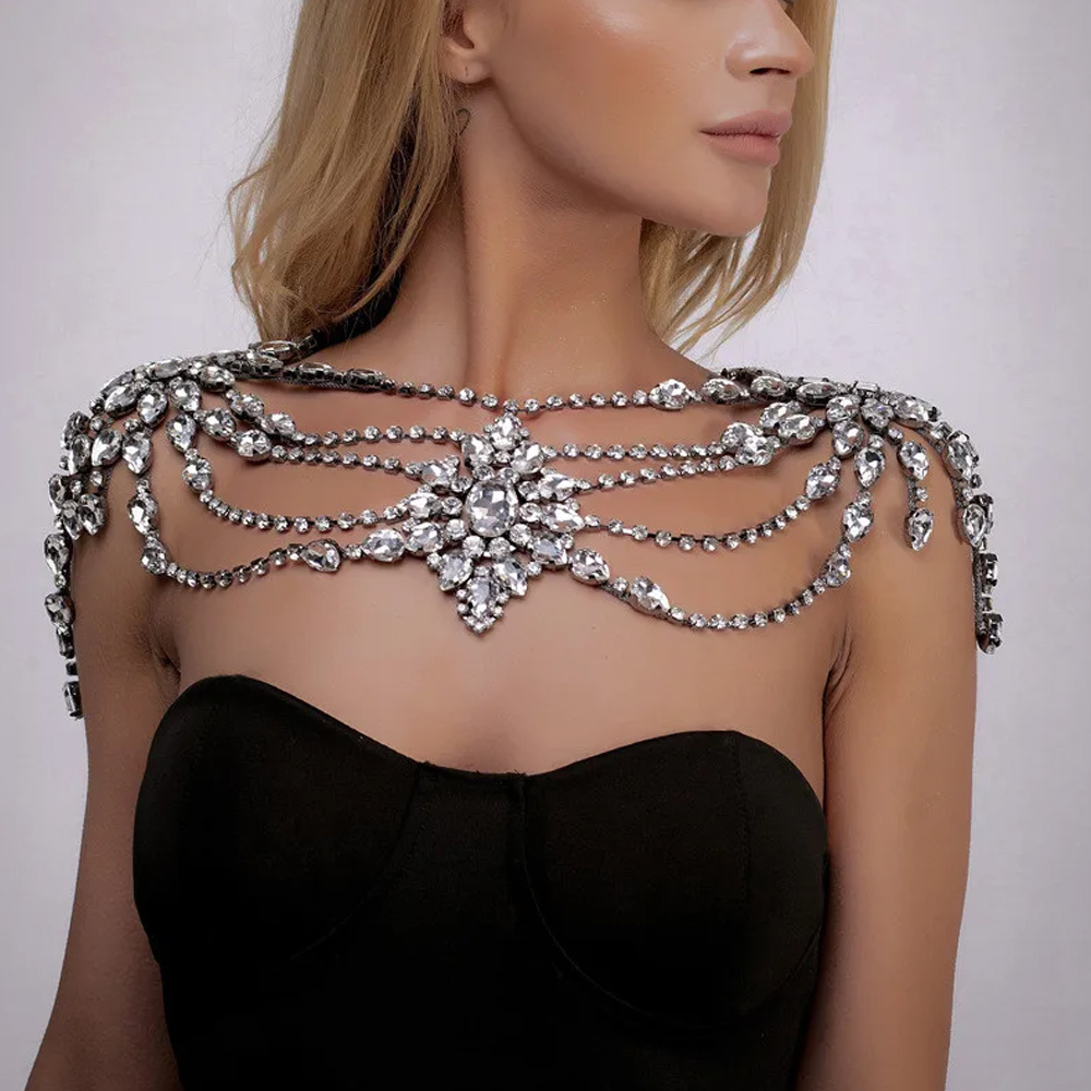Boho Crystal Bridal Shoulder C - огляд і ціна Body Jewelry Necklace