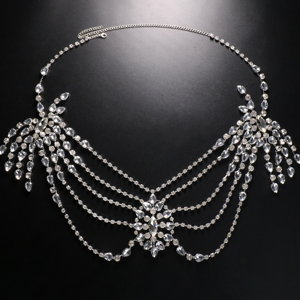 Boho Crystal Bridal Shoulder C - огляд і ціна Body Jewelry Necklace