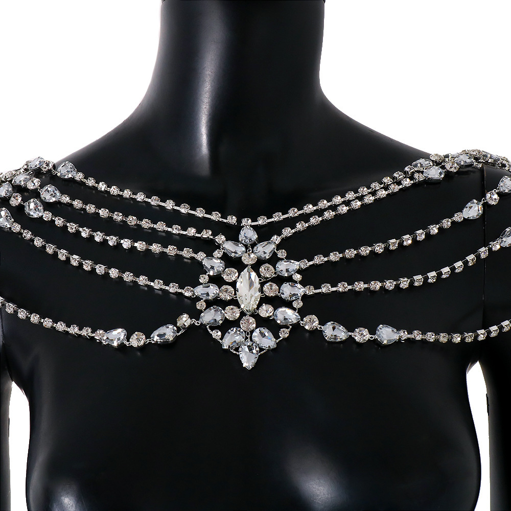 Boho Crystal Bridal Shoulder C - огляд і ціна Body Jewelry Necklace