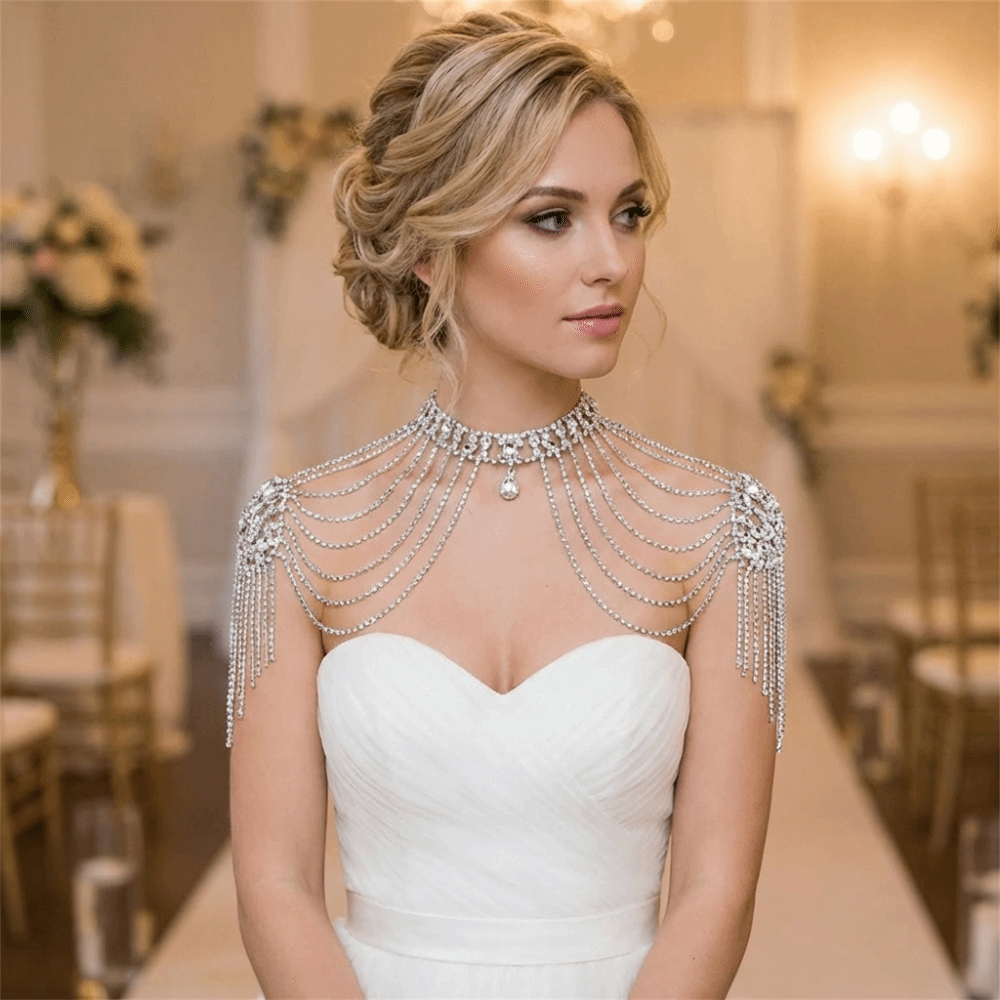 Luxurious Design Rhinestone Sh - огляд і ціна Body Jewelry Necklace