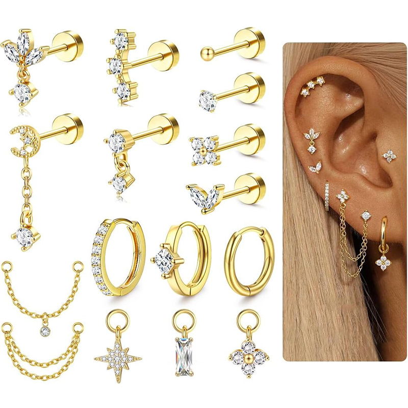 16 Gauge Cartilage Earrings fo - огляд і ціна Body Jewelry Surgical Steel