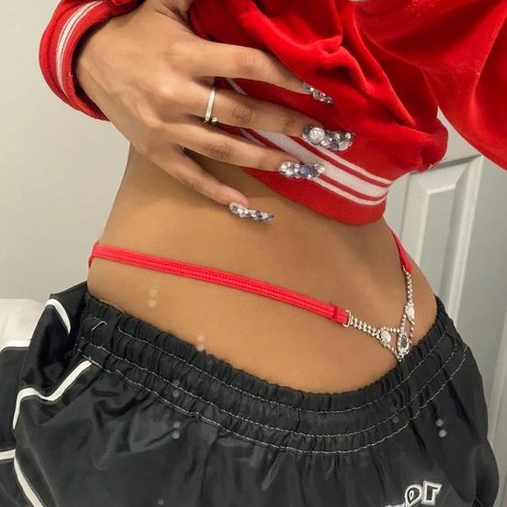 Sexy Round Rhinestone Thong Ad - огляд і ціна Body Jewelry Retainers