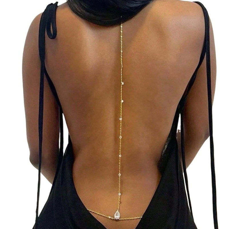 Bride Backless Rhinestone Wate - огляд і ціна Body Jewelry Necklace