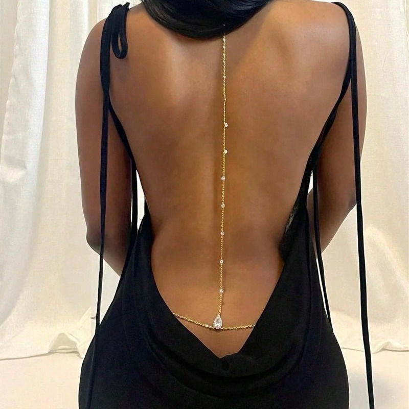 Bride Backless Rhinestone Wate - огляд і ціна Body Jewelry Necklace