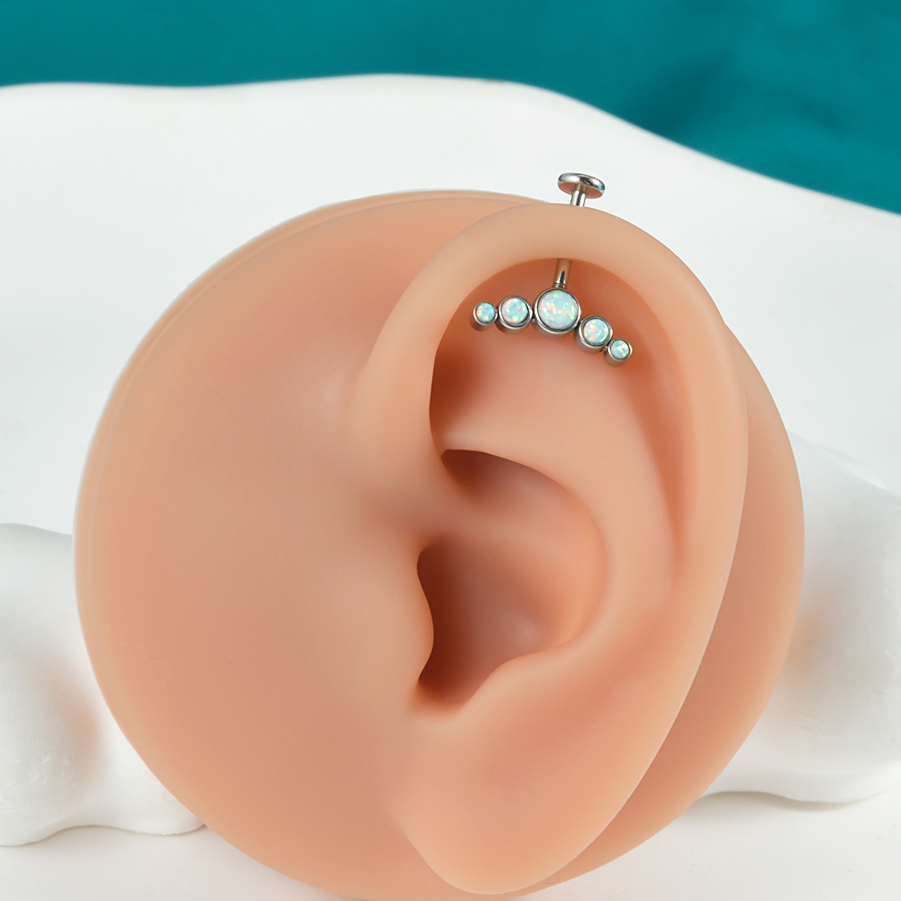 1PC Surgical Steel CZ Gem Opal - огляд і ціна Body Jewelry Surgical Steel