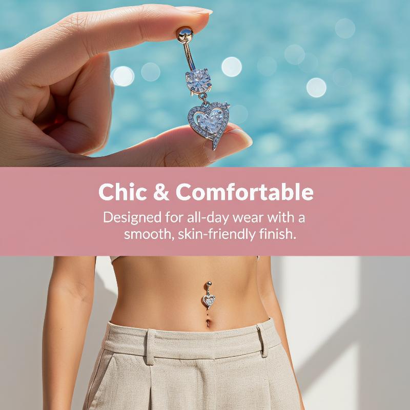 1Pcs Exquisite Dangle Belly Bu - огляд і ціна Body Jewelry Surgical Steel